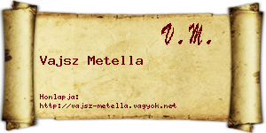 Vajsz Metella névjegykártya